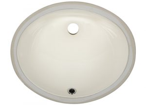 Bathroom Sink Bone 15-inch Oval