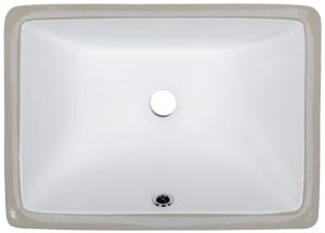 Bathroom SInk White 15-inch Rectangular
